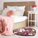 Valentine Bathroom Rug Heart Love Bird Valentines Door Mat 30 x 30 Inch Vintage Valentine Bath Decor Non Slip Welcome Floor Door Mat Casual, Low Pile, Kitchen Indoor Outdoor Home Bedroom Decoration