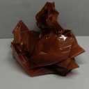 AmazerBath Shower Curtain Liner, 100% EVA Soft Clear Amber Heavy Duty Shower Curtain and Liner 2-in-1, 72x72 Luxury Plastic Weighted Bathroom Shower Liner, 12 Rustproof Grommets & 3 Heavyweight Stones (Rainbow Caramel Latte)