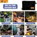 BULL TOOLS Tool Pouch 100% Cotton Canvas 16 oz Tool Organizer Bag, Wrench Holder Pouch, Multi-Purpose Wrench Organizer Bag, Heavy Duty Plastic Zipper - Pack of 6 - (Tools are not Included) (Assorted Color 1)