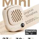 Aecooly Mini Portable Neck Fan, Mighty Hands Free Fan, Magnetic Fit Click 01 USB Rechargeable [10H Max Cooling Time], Personal Battery Powered, Pocket for Travel, Summer, Gifts for Women -Beige