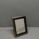 Malden International Designs Classic Mouldings Brentwood Bronze Wave Inner with Outer Picture Frame, 5x7, Silver