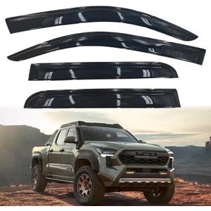 DYRDINSHOW Rain Guards for Tacoma Double Cab 2024 2025, 5 Seats Tacoma Vent Visor, Rain Guard Window Visors for Car Window, Window Wind Deflectors & Visors