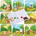 Faccito 24 Pack Mini Coloring Books for Kids Ages 1-3, Party Favor Coloring Books for Toddlers, Bulk Birthday Preschool Classroom Prizes Summer Activities(Woodland Animal)