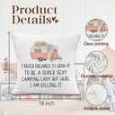 Camper Gifts Pillow Covers 18x18 Inches, Funny Sarcastic Decorative Pillowcase Cases, Camping Gifts for Women Throw Pillow Covers for Couch Sofa Bed Home Room Decor