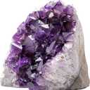 Natural Amethyst (1.5 lb to 2 lb) - 4" to 6" Height - Crystal Clusters Stone from Uruguay Raw Geode Quartz - Deep Purple Color