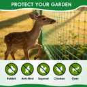 DOLEMODUO Plastic Mesh Fencing 6FT x 100FT, Garden Bird Netting & Deer Fence, Temporary Animal Barrier for Deer Pets Rabbits Chickens Wildlife, Green Protective Netting for Plants Fruit Vegetables
