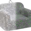 ALIMORDEN Kids Ultra-Soft Snuggle Foam Filled Chair, Glow-in-The-Dark Dinosaurs Fossil Pattern Toddler Cuddly Sherpa Reading Couch for Boys and Girls