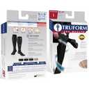 Truform Compression Socks, 30-40 mmHg, Men's Dress Socks, Knee High Over Calf Length, Black, Large