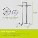 Bike Rack for Garage & Home by Delta Cycle - No Drilling Required - Fully Adjustable Gravity Storage Rack for Any Style Bicycle - Freestanding Vertical Rack