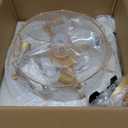 20" Gold Shell Crystal Ceiling Fan with Light,Modern Caged Fandelier