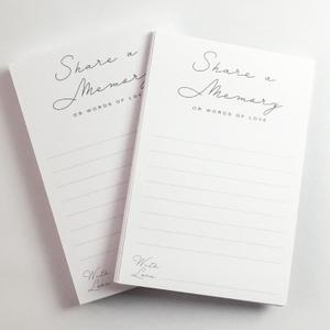 Share a Memory Cards - Minimalist Well Wishes Card - 4 x 6 - Set of 50 - for Celebration of Life, Weddings, Anniversaries, Memorials, Funerals, Birthdays, Graduation, Retirement, Going Away