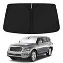 KUST Windshield Sun Shade for 2014-2024 Infiniti QX80 SUV Accessories Custom Fit Sunshade Sun Visor Protector Foldable Blocks UV Rays Keep Your Car Cooler