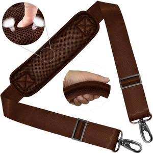 ZINZ Shoulder Strap 58" Ultra-Thick Fixed Padded and Adjustable Buckles Crossbody Strap for Briefcase Laptop Bag Luggage