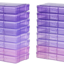 novelinks Photos Organizer - 4" x 6" Photo Storage Box with Handle - 16 Inner Cases - Purple Gradient