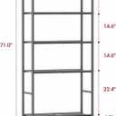 Sakugi Storage Shelves - 5 Tier Shelf Organizer, Sturdy Metal Garage Shelving with Adjustable Leveling Feet, Space-Saving Shelves Organizer for Pantry, Laundry, Kitchen (32" x 12" x 71", Black), 32.0W x 12.0D x 71.0H