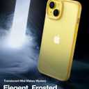 2 x TORRAS Upgraded Shockproof for iPhone 14 Case [10FT Military Drop Protection][Sleek Premium Touch] Translucent Back & Soft Edge Slim Silicone Cover, Yellow