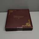 Photo Album 4x6 200 Photos, Genuine Leather Photo Albums with Writing Space with 30 Writing Paper, Travel Family Wedding Kids Graduation Ultrasound Baby Picture Album Scrapbook Photo Album (Simple)