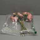 Pink Peonies Artificial Flowers 2 Bouquets Vintage Peonies 18pcs Pink Peonies with Single Long Stems Silk Flowers for Wedding Decoration Bride Bouquet Flowers Crafts Floral Arrangement (Pink)