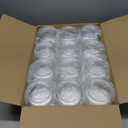 24 Pack 8 Oz Plastic Containers With Lids and Waterproof Label BPA Free - Refillable Transparent Cosmetic Containers for Body Butter,Sugar Scrubs,Cream,Lotions,Candy,Bath Salt (Gold, 8 oz)