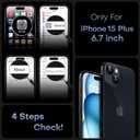 TOCOL Magnetic for iPhone 15 Plus Case, Upgraded Full Camera Protection, Compatible with Magsafe, Drop Protection, Translucent Matte Back Bumper Phone Cover 6.7-Inch (Dark Blue) 8 Pack