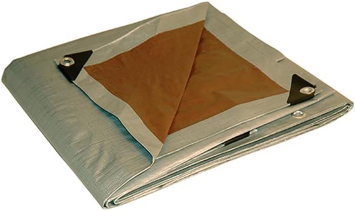 10' x 12' Foremost Tarp 21012 Silver/Brown Dry Top Silver Brown 10-Mil Heavy Duty Reversible Tarp