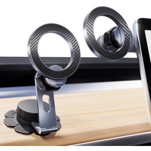 Nycetek Phone Mount Holde for Tesla, Foldable Dashboard/Magnetic Car Mount for Tesla, Super Stable Car Mount for Tesla Model Y/3/S/X Accessories 2025, Alloy Foldable Car Holder for iPhone Samsung