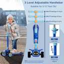 Unbreakable & Never Fall Down 2-in-1 Scooters Kids 3 Wheel Kick Scooter for Boys Girls Ages 3-8, Adjustable Height & Seat, Widened Non-Slip Deck, More Safer for Beginner Toddlers