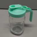 Mason Jar Pitcher, 32 oz Glass Milk Pitcher, Wide Mouth & Leakproof Glass Pitcher with Lid for milk, Sun Tea, Juice, Cold Brew Coffee and Drinks (Green)