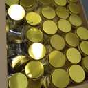 Wesiti 100 Pcs 8 oz Clear Plastic Mason Jars Containers With Screw on Gold Lids Refillable Round Empty Plastic Jars Storage Containers Reusable for Kitchen Household Dry Food Storage Honey Herb Nuts