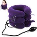 Jaximy Neck Stretcher, Neck Traction Device, Cervical Traction Device, Neck Pain Relief, Adjustable Inflatable Neck Brace & Neck Stretcher Cervical Traction, Neck Decompression Home Use (Purple)