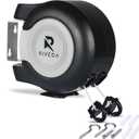 RIVEDA Dual Retractable Clothesline 49 ft Each Line - Heavy Duty Clothes Line Indoor & Outdoor Laundry Line -Double Clothing line - Easy Installation (Black)