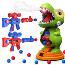 BAODLON Dinosaur Shooting Toys for Boys 4 5 6 7 8 Years Old, Movable Electronic Scoring Target Game with 2 Toy Gun, Spray & Light & Sound, 24 Foam Balls, Christmas Birthday Gift for Kids 35, 57