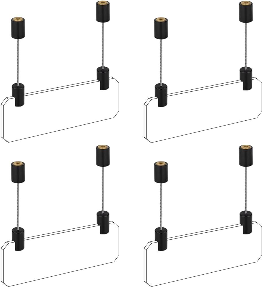 Ceiling Sign Hanger, Solid Aluminum Picture Hanging Hardware for Hanging Acrylic /Picture/Sign Board/Frame