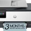HP OfficeJet Pro 8135e Wireless All-in-One Color Inkjet Printer, Print, scan, Copy, fax, ADF, Duplex Printing Best-for-Home Office, 3 Month Instant Ink Trial Included, AI-Enabled (40Q35A)