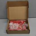 Nitial 24 Pcs Christmas Napkin and Rings Set 12 Packs Washable Red Napkins Cloth 12 Pcs Silver Snowflake Napkin Rings for Holiday Table Decoration Wedding Birthday Xmas Party Events