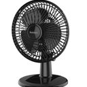Holmes 6” Personal Table Fan – 2 Speeds, Compact, 15° Head Tilt, Wide-Angle Oscillation, Black