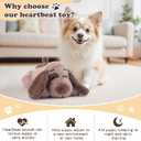 BEVERLYSHARK Beverly Shark Puppy Heartbeat Toy Dog Anxiety Relief Calming Aid Puppy Heartbeat Stuffed Animal Behavioral Training Sleep Aid Comfort Soother Plush Toy for Puppies Cats