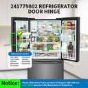 241779802 241779801 Refrigerator Hinge Compatible with Frigidaire Crosley Electrolux Kenmore, 241779802 Flapper Door Center Hinge Replace 7241779801 AP6261464 4582790 PS12364145