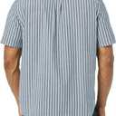 Amazon Essentials Men's Slim-Fit Short-Sleeve Poplin Shirt (Gray, L)