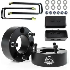 Leveling Lift Kit for 20042024 Ford F150, 3'' Front Struct Spacers + 2'' Rear Leveling Lift Blocks Kit with Extended Square UBolts for Ford F150