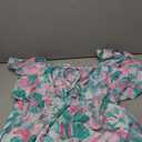 GRACE KARIN Womens 2025 Floral Summer V-Neck Ruffle Sleeve Empire Waist A-Line Casual Maxi Tiered Dress with Pockets M