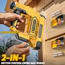 Cordless Brad Nailer Compatible with Dewalt Battery, 5/8 to 1-1/4 Inch 18 Gauge 2-in-1 Nail Gun with 2000 Nails for Wood Carpentry, Tool Only, Brushless, 2 Mode, 5.9LBS