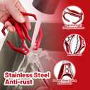 Kitchen Scissors all Purpose - Stainless Steel Kitchen Shear, Sharp Silver Meat Scissors Dishwasher Safe, Heavy Duty Poultry Shears, Japanese Cooking Scissor for Food, Chicken Bones, and Turkey