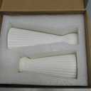 Taper Candle Holders for Candlesticks Ceramic Candle Stick Candle Holder- Set of 2 Decorative Candle Stand for Wedding Decor,Dinner Party and Table Centerpieces,Housewarming Gift White