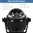 Voyager Bracket Mount Car Dashboard to Indicate The Direction Accurately, Marine Dash Mount for Car Watercraft Boat (Black)