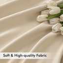MIULEE Back Tab Cream Beige Curtains 96 Inch Long 2 Panels Set for Living Room Bedroom, Ivory Rod Pocket/Pinch Pleated Light Blocking Thermal Insulated Room Darkening Floor to Ceiling Blackout Drapes