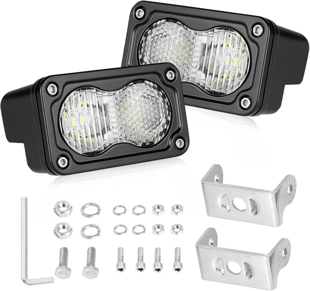 LED Pods 3" 40W CREE LED Low Beam Fog Lights Small Off Road Lights | 2pcs Driving Combo Beam Ditch Head Lights Pods for Trucks Dirt Bike Motorcycle UTV ATV SUV