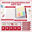 40 Pcs Valentines Day Baseball Gifts 20 Spiral Notebooks with Sticky Notes 20 Heart Pens Valentine Notepad Sport Lover Motivational Exchange Gift Bulk for Tween Teacher Student Classroom Team (Classic)
