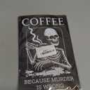 Funny Office Decor Coffee Bar Skeleton Wall Decor Signs For Home Decor Metal Tin Signs Vintage Retro Skull Room Decoration Funny Halloween Coffee Bar Decorations Signs 12 X 8 Inch