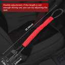 Upgraded car Steering Wheel Lock, seat Belt Lock and Anti-Theft Device, Water Transfer Printing Process, 3 Keys, Multi-Functional, Suitable for Most Vehicles, SUVs and Golf cart Security (red).